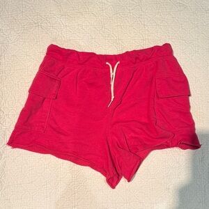 Women's Red Casual Shorts